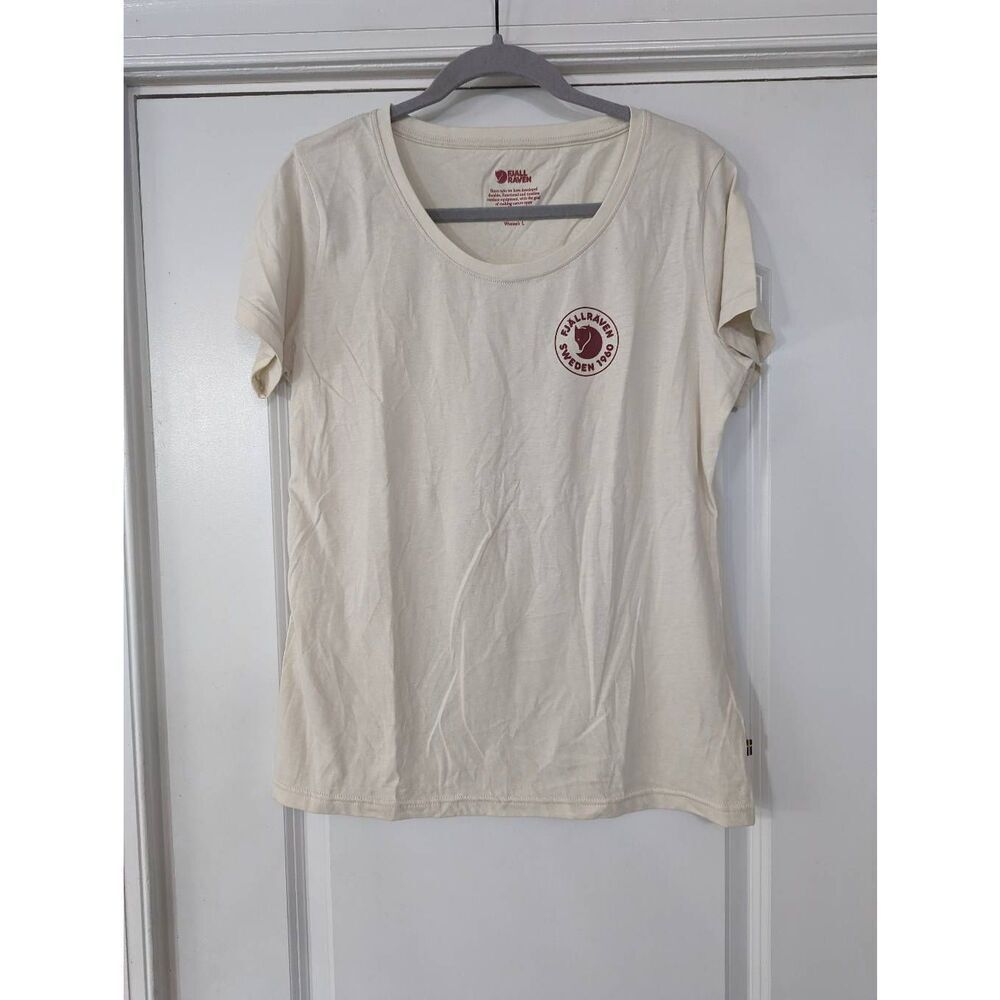 Fjallraven Logo T-shirt women's size Large chalk white 1960s